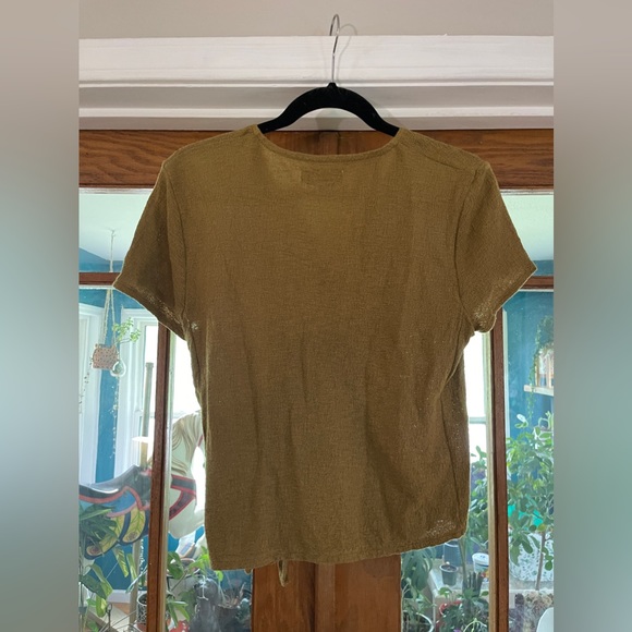 Texture & Thread Madewell top - tie front - women’s small - Picture 3 of 3